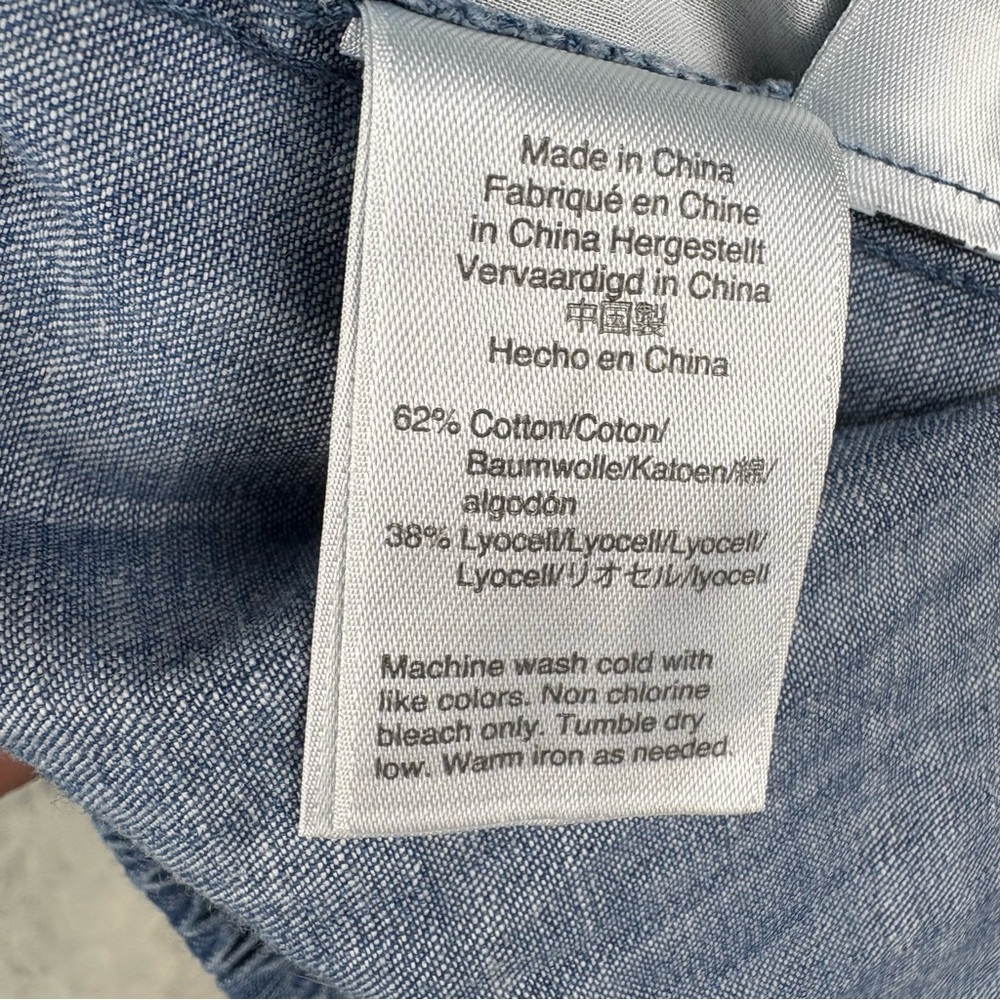 J. Crew Women Wide-Leg‎ Cropped Chambray Pants Pull On Coastal BeachyNautical 6P - Picture 9 of 11
